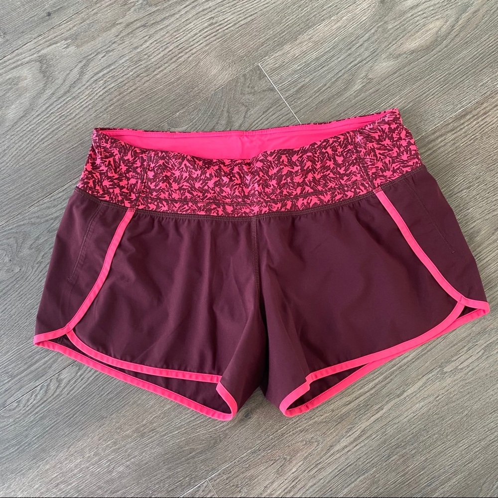 Lululemon Run Times Short Bordeaux Sz 6 - Picture 3 of 5